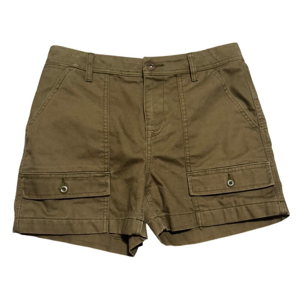 REI Co-op Olive Green Organic Cotton Utility Shorts Women’s Size 8